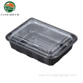 Disposable Square Black Plastic Takeaway Sushi Food tray